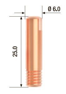 FUBAG Контактный наконечник M6х25 мм ECU D=0.6 мм (10 шт.) в Ульяновске фото