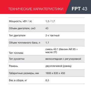 Бензиновый триммер FUBAG FPT 43 в Ульяновске фото