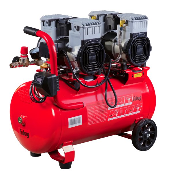 Компрессор безмасляный малошумный FUBAG OLS 500/50 CM2х2 + Набор пневмоинструмента Basic S1000 (3 предмета) в ПОДАРОК в Ульяновске фото