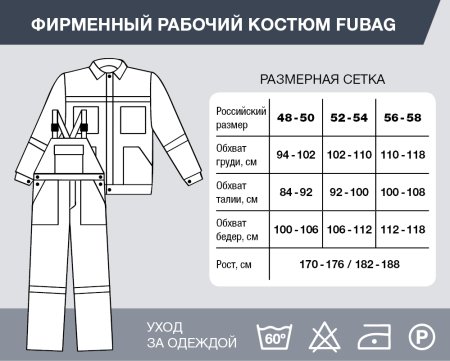 Фирменный рабочий костюм Fubag размер 52-54 рост 182-188 в Ульяновске фото