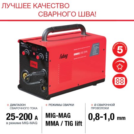 FUBAG Сварочный полуавтомат IRMIG 200 SYN с горелкой 250 А 3 м в комплекте в Ульяновске фото