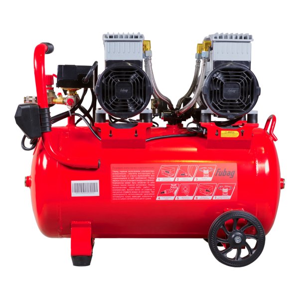 Компрессор безмасляный малошумный FUBAG OLS 500/50 CM2х2 + Набор пневмоинструмента Basic S1000 (3 предмета) в ПОДАРОК в Ульяновске фото
