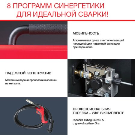 FUBAG Сварочный полуавтомат IRMIG 188 SYN PLUS c горелкой FB 250 3 м в Ульяновске фото