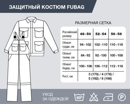 Защитный костюм Fubag размер 48-50 рост 3 в Ульяновске фото