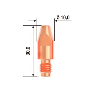 FUBAG Контактный наконечник M8х30 мм ECU D=1.4 мм (10 шт.) в Ульяновске фото