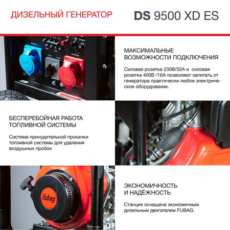 FUBAG Дизельный генератор (одно- и трехфазный) с электростартером DS 9500 XD ES в Ульяновске фото